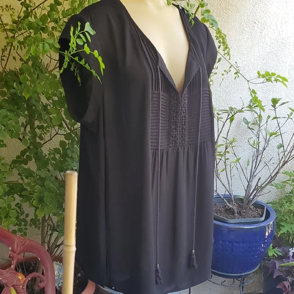 DAUGHTER DR2 Gray Pleated Bib Collar Blouse - Picture 5 of 8